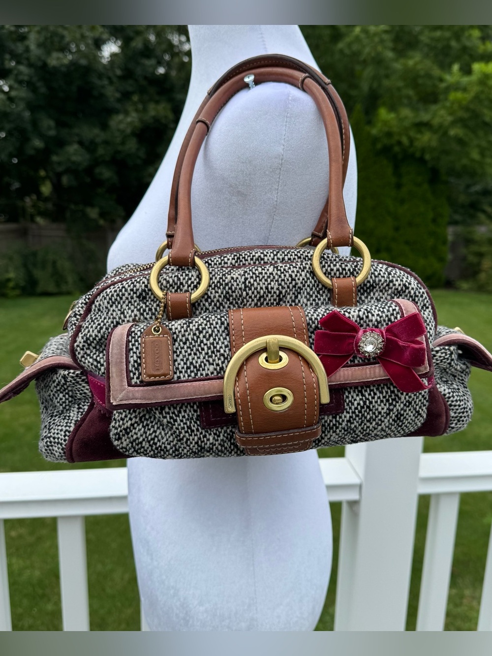 Coach Vintage Soho Tweed Satchel 8F03 - Collectible